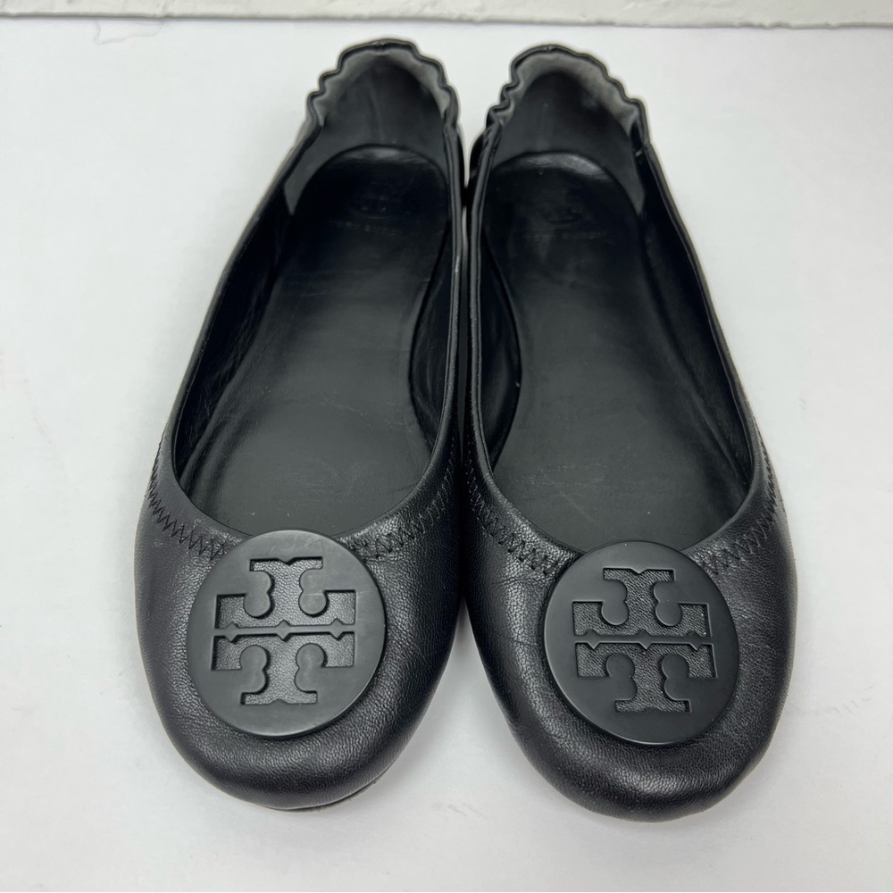 Tory Burch  Minnie Travel Leather Ballet Flats